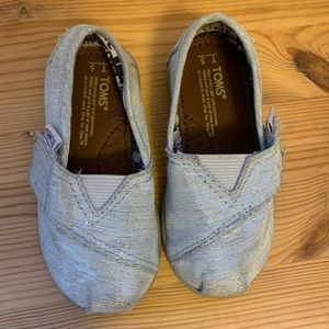 Toms Classics Silver Sparkle Toddler Size 5